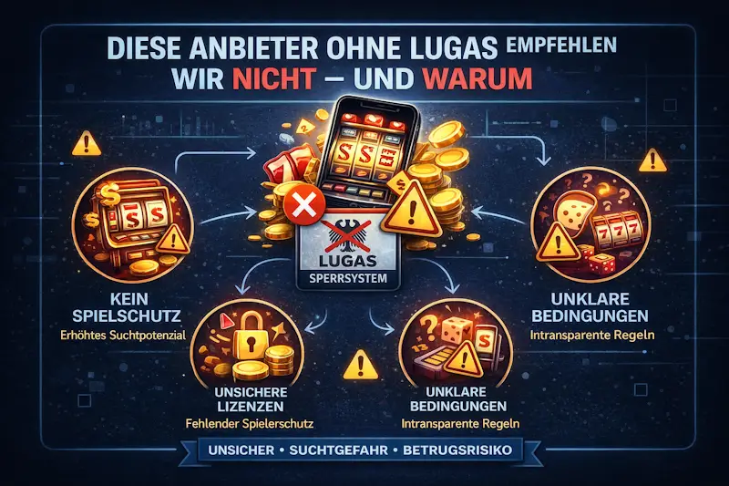 Diese Anbietern ohne LUGAS empfehlen wir NICHT – und warum