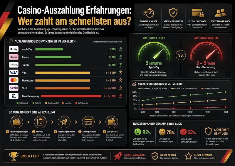 Casino-Auszahlung Erfahrungen: Wer zahlt am schnellsten aus?